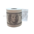 Papier de rouleau de papier hygiénique de tissu de dollar de publicité créative faite sur commande pour la promotion